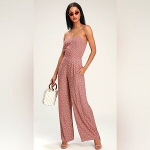 Lulu’s Mauve Print Sleeveless Wide-Leg Jumpsuit